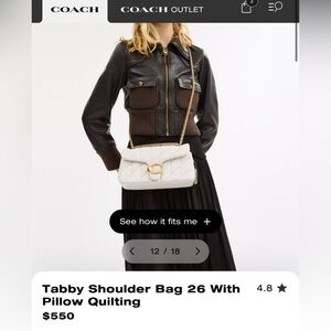 Coach Tabby Shoulder Bag 26 - Chalk